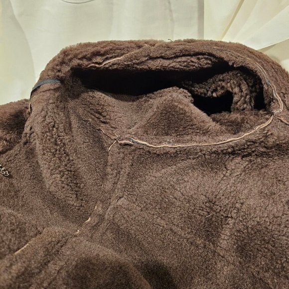 Overland Lamb Shearling Men Coat Large Brown 100% Leather Jacket Fur Retail$1700 - Picture 11 of 11